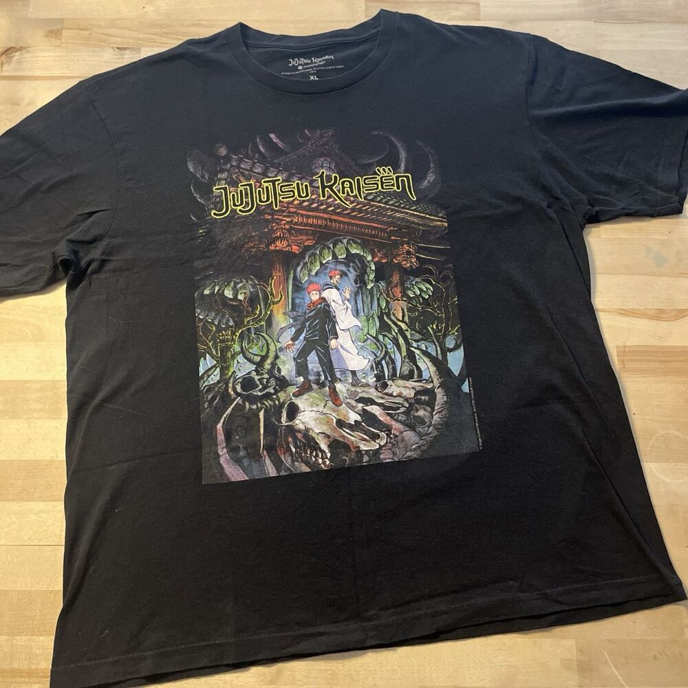 Jujutsu Kaisen XL Yuji Itadori Sukuna Key Art Black T-Shirt Crunchyroll